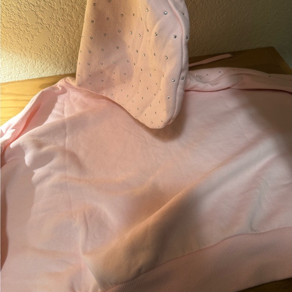 No Boundaries Pink Hoodie With Rhinestone details - Picture 2 of 2